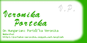 veronika porteka business card